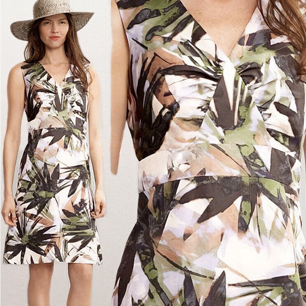 Banana Republic Aline Leaf Print Dress